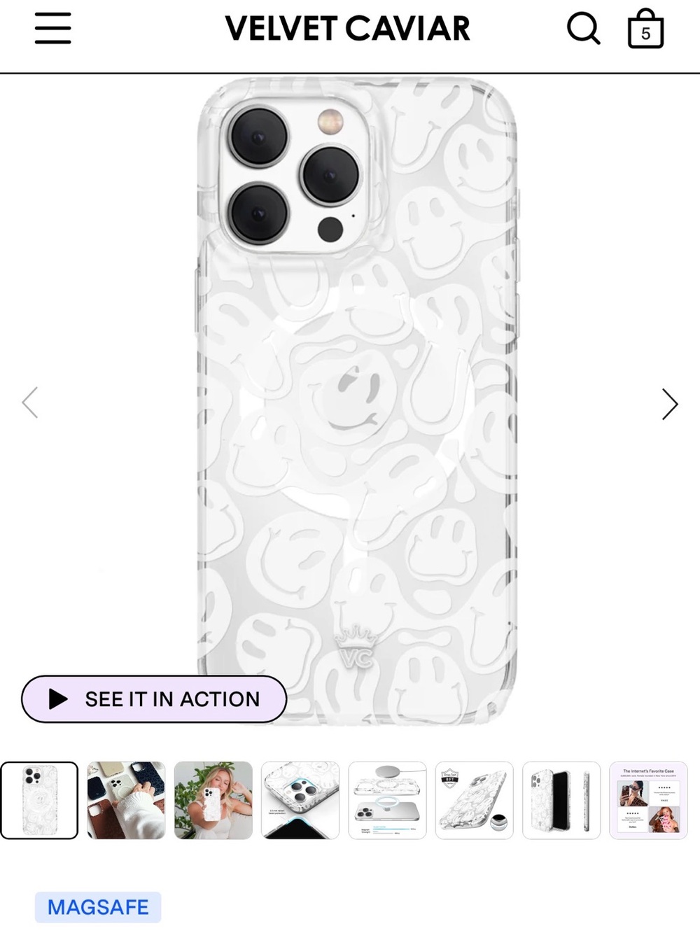 iPhone 15 Pro Max Case VELVET CAVIAR smile smiley
